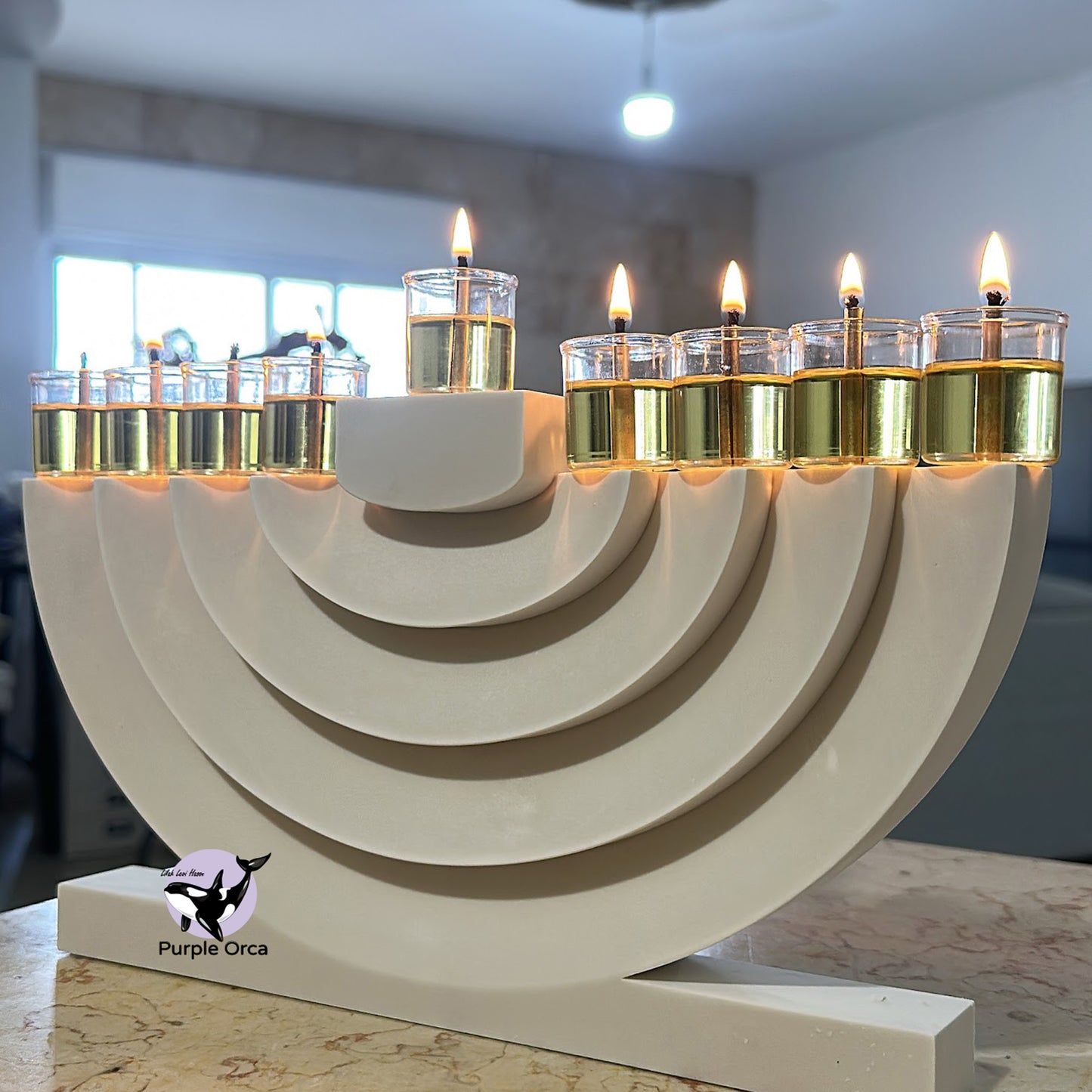 תבנית סיליקון חנוכייה דקורטיבית