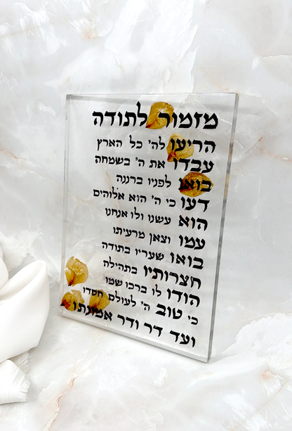 מזכרת מהחתונה- מזמור לתודה ( לקיר)