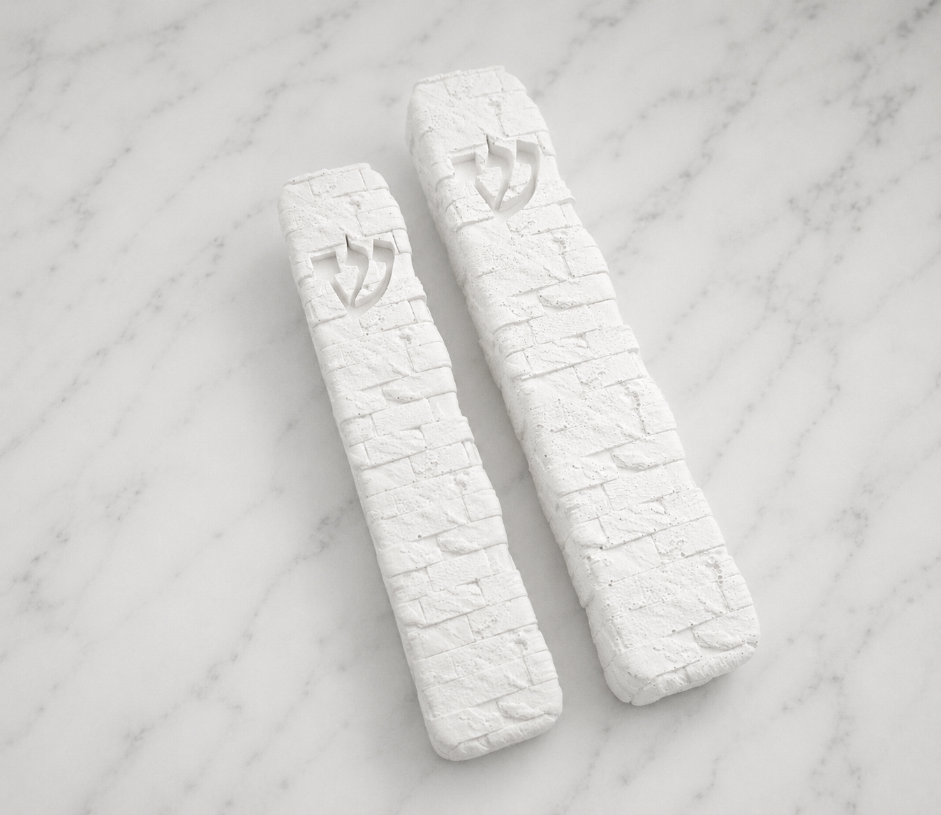 מזוזה "אבן ירושלמית" דגם קרם לבן